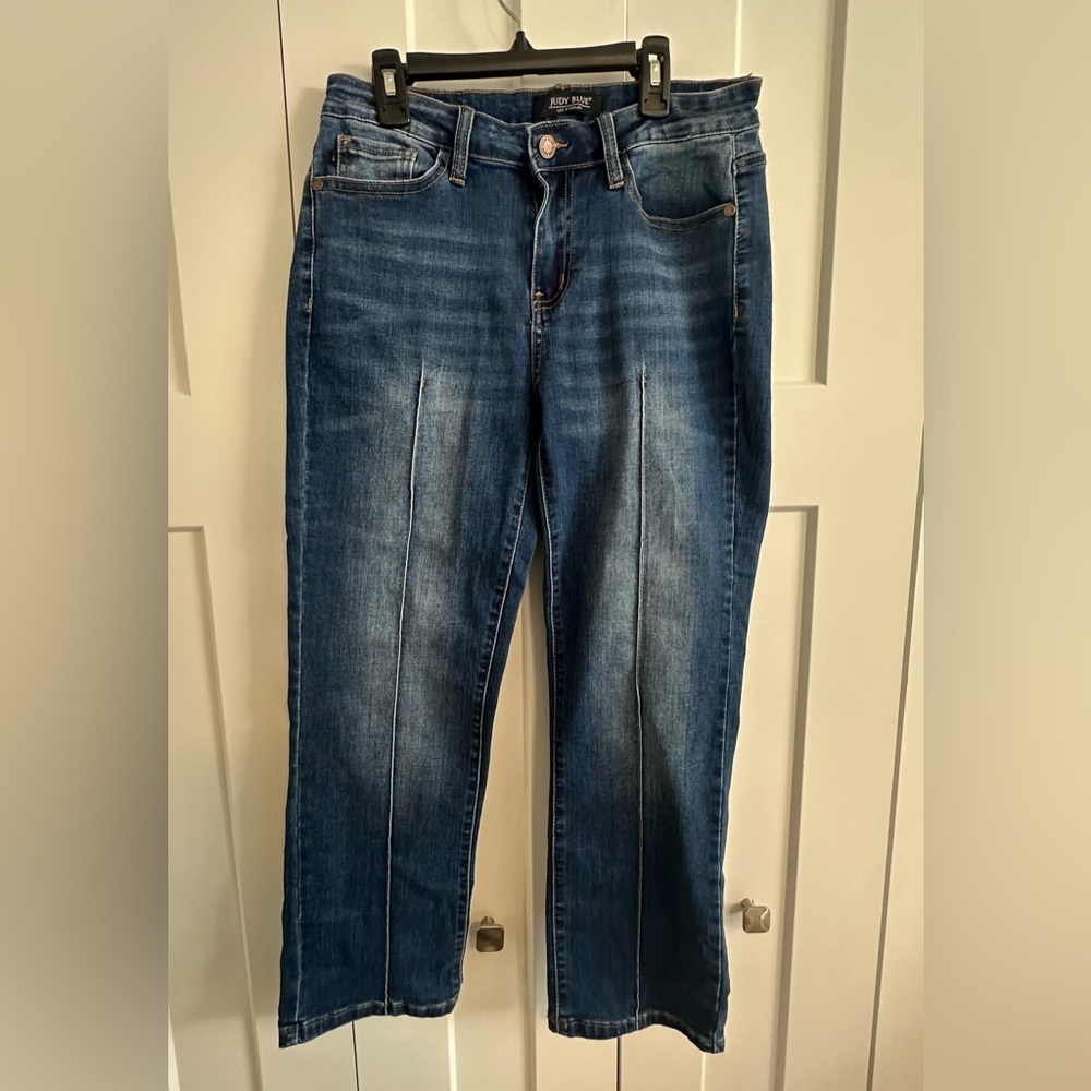 EUC Judy Blue Front and Back Seam Detail Dark Wash Denim Jeans Size 9/29 82571